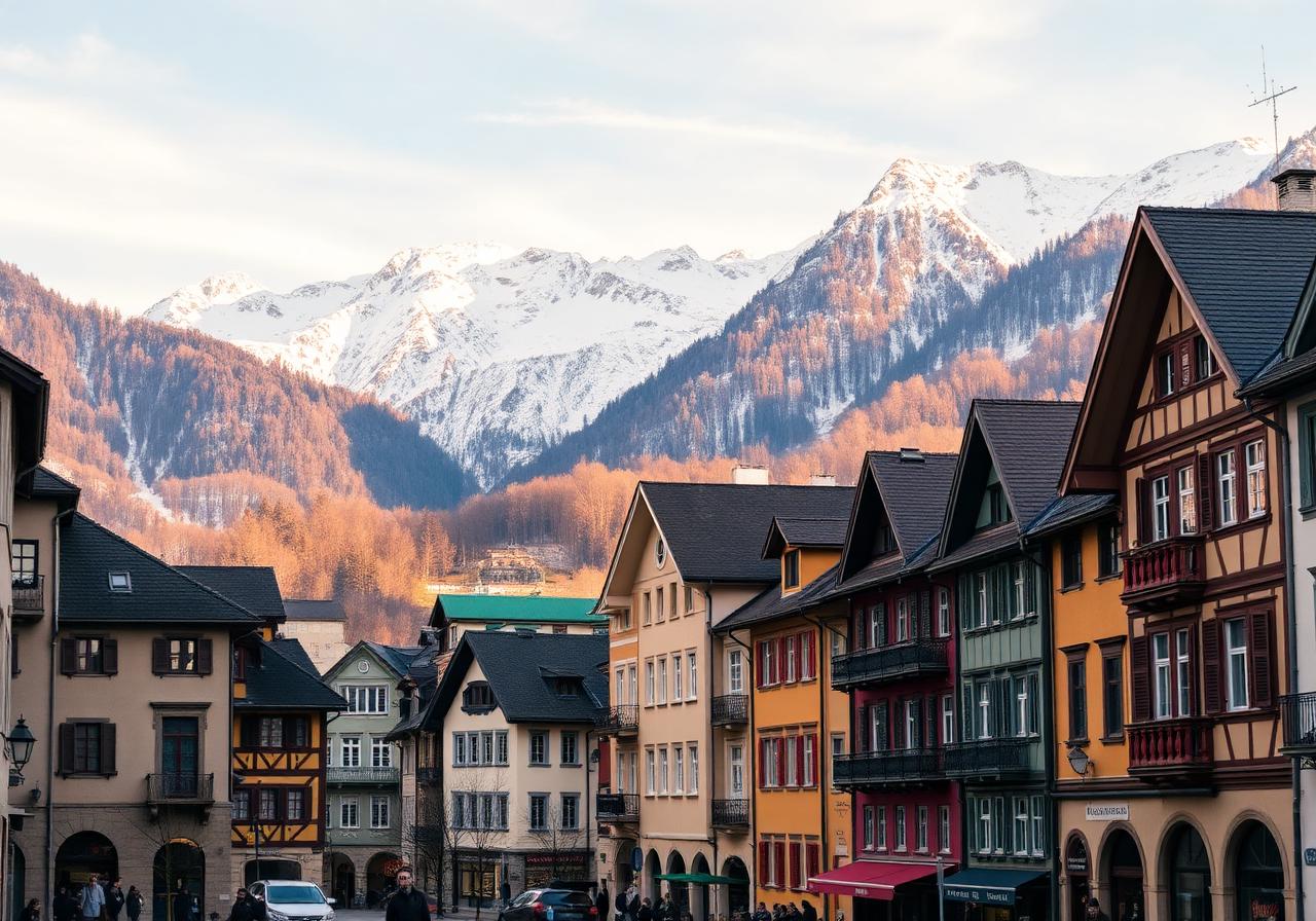 Innsbruck Altstadt mit Bergpanorama